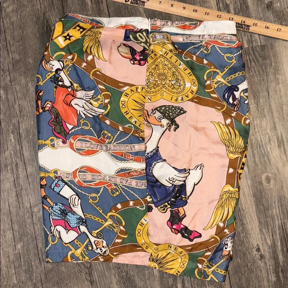 Love Moschino Multicolor Printed wrap skirt woman’s size 4 - Picture 6 of 6